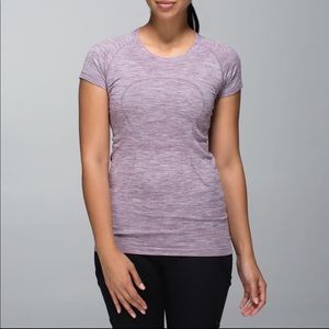 Lululemon Swifty SS, Space Dye Heathered Purple Fog